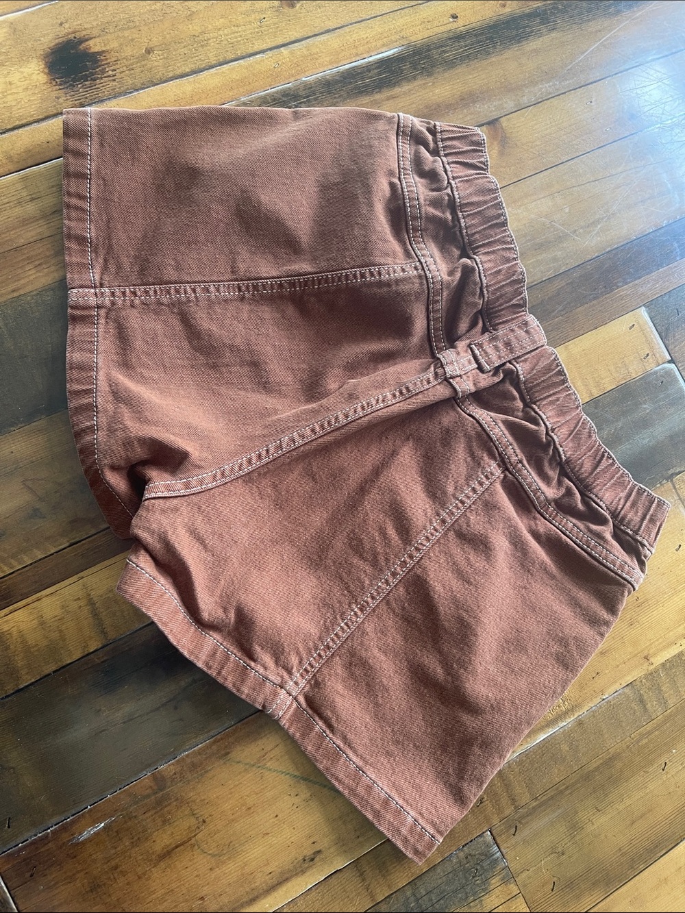 wild fable Rust Brown High-Rise Utility Jean Shorts - Picture 2 of 3